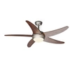 Image de Ventilateur de Plafond Bolero 2 en 1 132 cm luminaire 55 W télécommande contrôle par application Bois Foncé