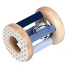 Image de hochet garçons 7 cm bois naturel/bleu