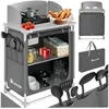 Image de Cuisine de camping pliable aluminium gris sac transport 76x53,5x107cm