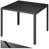 Image de Table de jardin en aluminium surface de la table en aspect bois noir