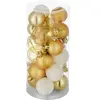 Image de Lot de 24 boules de Noël blanches/dorées blanches/dorées