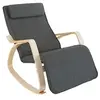 Image de Fauteuil à bascule Avec des accoudoirs, cadre en bois de bouleau gris foncé