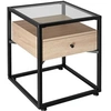 Image de Table de chevet style industriel Bois clair industriel, Chêne Sonoma