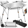 Image de Table de camping Pliable 90 x 52 x 47 - 70 cm argent