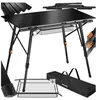 Image de Table de camping Pliable et réglable 90 x 52 x 47 - 70 cm noir