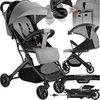 Image de Poussette buggy pliable avec harnais à 5 points et frein gris