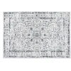 Image de Tapis design vintage à poils courts en laine synthétique et feutre 200 x 274 cm gris
