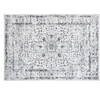 Image de Tapis design vintage à poils courts en laine synthétique et feutre 240 x 340 cm gris