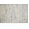 Image de Tapis design vintage à poils courts en laine synthétique et feutre 200 x 274 cm beige