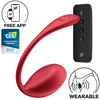 Image de Oeuf Vibrant Sans Fil Connecté Shiny 8 x 4cm Rouge
