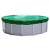 Image de Bâche Piscine Ronde | Piscines 3.66 à 4 m | Dimensions Ø 4.60 m | Vert | Couverture été & Hiver | Solaire Feuille de Tissu en PE de 180g/m² avec Double Revêtement | Résistante aux UV & à l'hiver en occasion ou reconditionné