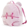 Image de Sac à Dos Porte-Poupon Peluche Rose pour poupon 30 cm