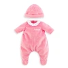 Image de Pyjama rose et bonnet pour poupon 36 cm -