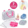 Image de Coffret accessoires à langer floral pour poupée Corolle Multicolore TU 9000141810