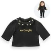 Image de T-Shirt Noir et Or Manches Longues pour poupée ma