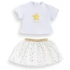 Image de Ma Corolle Ensemble Jupe Et T-shirt Ivoire Et Or 36 Cm - Corolle Ma Corolle