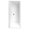Image de Baignoire droite 160 x 75 VILLEROY & BOCH Collaro acrylique Blanc Mat avec vidage et trop-plein chrome