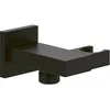 Image de Support mural pour douchette avec raccordement VILLEROY ET BOCH Universal Showers rectangle Matt Black