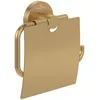 Image de Villeroy & Boch Elements Tender Porte-Rouleau de Papier Toilette avec Couvercle, pour Montage Mural, en Zinc, Rond, doré brossé en occasion ou reconditionné