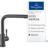 Image de Villeroy & Boch Steel Shower robinetterie de cuisine haute pression avec douchette extractible et bec pivotant à 360°, ColdStart économe en énergie, hauteur 270 mm, Anthracite en occasion ou reconditionné