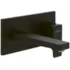 Image de Mitigeur lavabo mural VILLEROY ET BOCH Architectura Square avec vidage Push Open Noir mat