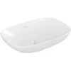 Image de Vasque 62 x 42 rectangle à poser VILLEROY ET BOCH Loop & Friends non meulé blanche avec trop plein