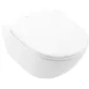 Image de Cuvette WC suspendu sans bride VILLEROY & BOCH Universo TwistFlush avec abattant frein de chute blanc