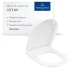 Image de Villeroy & Boch Siège de WC Antao avec fermeture automatique - Abattant D en plastique thermodurcissable, amovible e incassable - Pièce de rechange d'origine - Blanc pierre, mat en occasion ou reconditionné