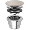 Image de Bonde lavabo à écoulement libre VILLEROY & BOCH Amande CeramicPlus céramique laiton chromé Diamètre 3,2 cm