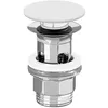 Image de Villeroy & Boch clapet de vidage push open pour lavabo avec trop plein, garniture en laiton avec couvercle en céramique, clapet pop up Ø 32 mm, Blanc pierre CeramicPlus en occasion ou reconditionné