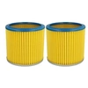 Image de 2x fitre rond / filtre à lamelles compatible avec Mauk NTS 20, NTS 30l 1200W, NTS 20l 1200W aspirateur multifonction