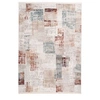 Image de Tapis Vintage à Franges "Akropolis IV" Gris & Rose 80 x 150 cm