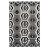 Image de Tapis Coupe 3D à Poils Courts "Ethnie" Gris 80 x 150 cm