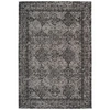 Image de Tapis Vintage à Poils Courts "Iglesia" Gris & Noir 200 x 290 cm