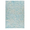 Image de Tapis en Cuir Fait Main "Finish" Turquoise & Or 200 x 290 cm