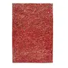 Image de Tapis en Cuir Fait Main "Finish" Rouge & Or 80 x 150 cm