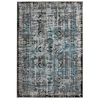 Image de Tapis Imprimé Oriental à Poils Courts "Ariya" Bleu 160 x 230 cm