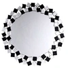 Image de Miroir Mural Design "Mosaic" 80cm Argent & Noir
