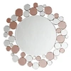 Image de Miroir Mural Design Bubble 80cm Argent & Rose