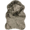 Image de Tapis Arrondi Imitation Fourrure "Tender" Vert 60 x 90 cm