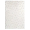 Image de Tapis Shaggy Géométrique "Vivica" Blanc & Crème 80 x 150 cm