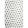 Image de Tapis Shaggy Géométrique "Vivica" Blanc & Anthracite 80 x 150 cm