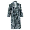 Image de Peignoir de Bain en Coton Tropical Noir & Vert L