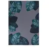 Image de Tapis Imprimé à Poils Courts "Tropical" Noir & Vert 130 x 190 cm