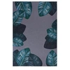Image de Tapis Imprimé à Poils Courts "Tropical" Noir & Vert 80 x 150 cm