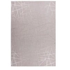Image de Tapis Géométrique à Poils Longs "Bijou" Taupe & Argent 120 x 170 cm