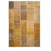 Image de Tapis Tissé Imprimé Patchwork "Fayo" Or 150 x 230 cm