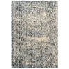 Image de Tapis Tissé à Poils Courts "Puerto" Bleu & Beige 200 x 290 cm