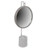 Image de Miroir à Poser Rond "Eleganca" 65cm Blanc & Argent