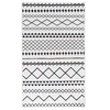 Image de Tapis Tissé Imprimé à Poils Plats "Maya IV" Blanc & Noir 200 x 290 cm